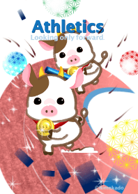 陸上競技3(リレー、丑、金メダル、牛)