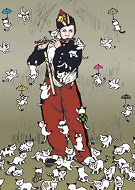 ポンゲをさがせ！ マネ「笛を吹く少年」