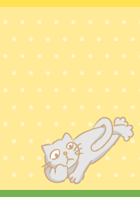 Thinking Cat2 on yellow