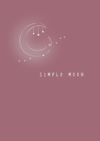 シンプルゆるかわいい月 くすみピンク