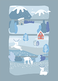 雪の鹿