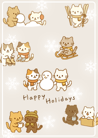 beige Kitten Happy Holidays 05_2
