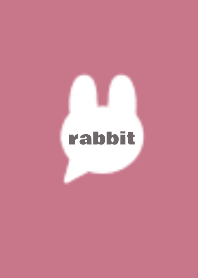 SIMPLE RABBIT/DEEPPINK&WHITE&BLACK