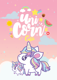 Unicorn Kawaii Love Pink Pastel