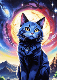 Night Moon Star Cat 3768da