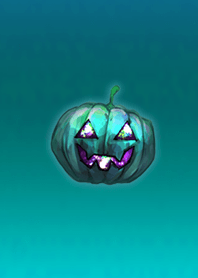Halloween pumpkin light blue