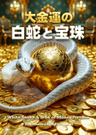 大金運の白蛇と宝珠 #2025 巳年