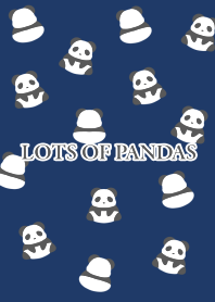 LOTS OF PANDAS-NAVY BLUE