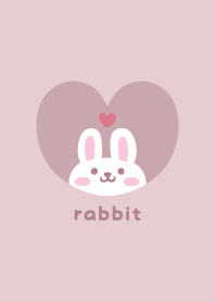 うさぎ3ハート[ピンク]