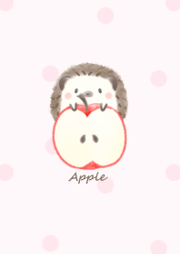 Hedgehog and Apple* -pink- dot