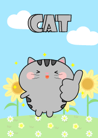 Happy Lovely Grey Cat Theme