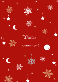 Winter ornament-Red
