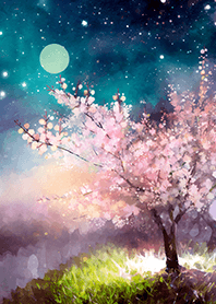 美しい夜桜の着せかえ#2750