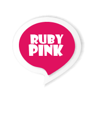 Ruby Pink Button In White V.3