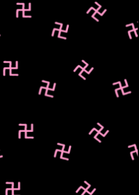 まんじ【ブラック＆ピンク】