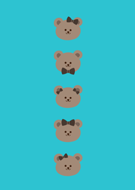 나비 넥타이 테디 베어(민트블루)