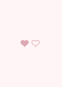 2 heart- dull pink