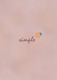 橘子 水彩'暗淡粉紅色'