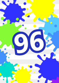 【96】ナンバー❤️ペイント 青