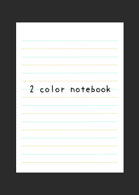 2 COLOR NOTEBOOK-LB&YEL GR-CHARCOAL GREY
