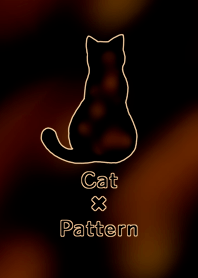サビ柄×猫シルエット