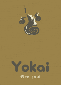 Yokai fire soul  dried grass