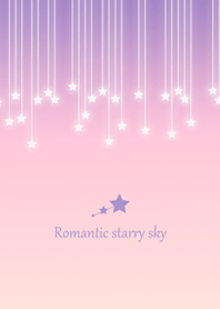 浪漫粉紫色漸層星空