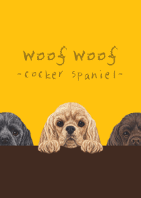 Woof Woof - Cocker Spaniel - SUNFLOWER