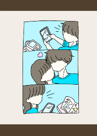 男の子と女の子◎カップル/水色2