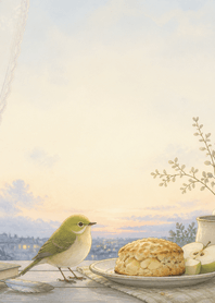 Lime Robin Apple Scone Window