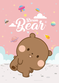 Brown Bears Love Galaxy Pink