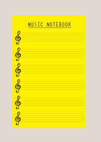MUSIC COLOR NOTEBOOK-YELLOW-BEIGE