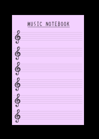 MUSIC COLOR NOTEBOOK-LIGHT PINK PPL-BL