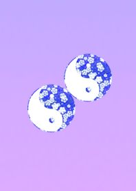 クリスタルパープルピンク陰陽