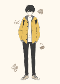 Simple boy navy yellow.