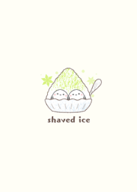 Shaved ice and Shimaenaga -beige-