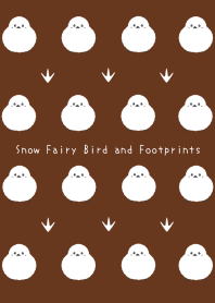 Snow Fairy Bird and Footprints-DEEP BR