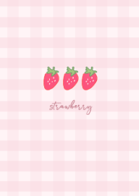 strawberry plaid -pink2-