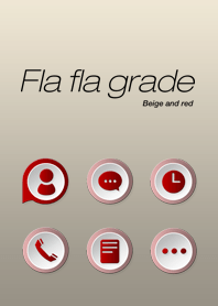 Simple flafla grade Beige and red