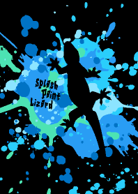 Splash paint Lizard Blue-Black