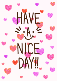 HAVE A NICE DAY -Heart watercolor-