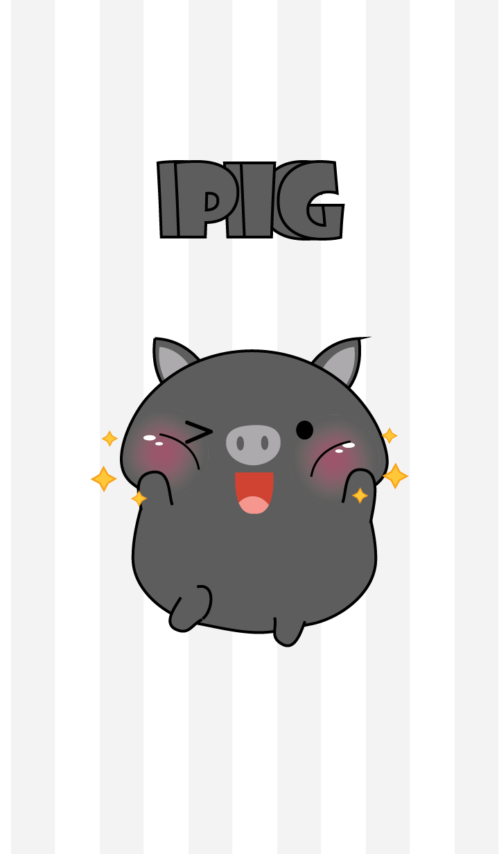 Oh! I'm Cute Black Pig