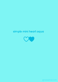 simple mini heart aqua