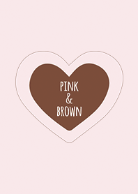 Pink & Brown (Bicolor) / Line Heart