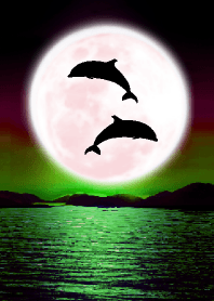 Lucky Strawberry Moon double dolphins3