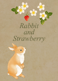 Rabbit and Strawberry (mocha brown)