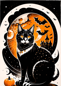 cat halloween ED2A14