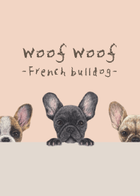 Woof Woof - French bulldog - SHELL PINK