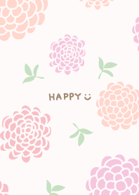 3colored pretty round flowers Japan