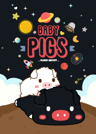 หมูน้อย โลกกาแล็กซี่ สีดำ